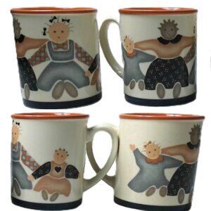 Vintage 1990s Debra Meyer Mug Rag Doll Friendship Mug Japan Set Of 4 Otarigi